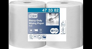 Tork 473382 Heavy-Duty Poetspapier Wit W1/2, multifunctioneel, 2 x 350 vellen (473382)