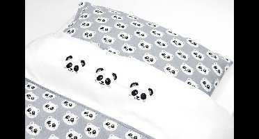 Panda Dreams Dekbedovertrek Panda - Junior - 120x50 - Grijs