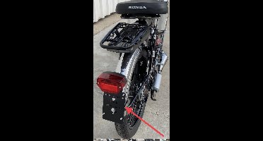 Honda camino aluminium nummerplaathouder zwart ( incl bevestigingsmateriaal ) - 14 x 10 cm