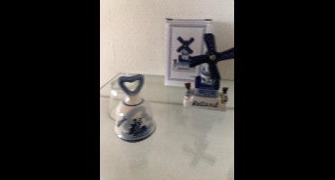 tafelbel molen klompjes Ter Steege handbeschilderd Delfts Blauw cadeau