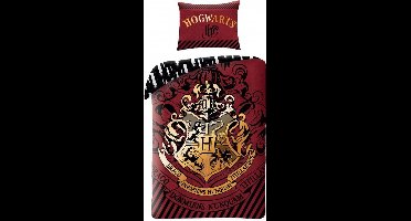 Harry Potter dekbedovertrek rood - 140 x 200 cm - 70 x 90 cm - katoen