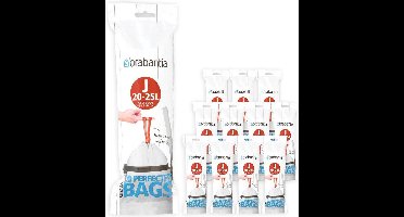 Brabantia PerfectFit Vuilniszakken - 20/25 l - Code J - 12 rollen x 20 stuks