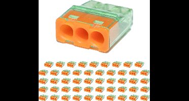 Lasklem - Primtex - 3 Polig - 0.2-2.5 mm2 - Oranje - 50 Stuks
