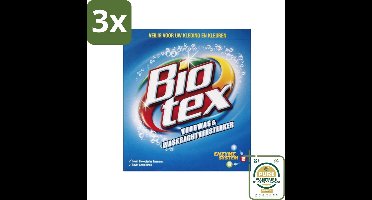 3 x Biotex - Voorwas & Waskrachtversterker - Waspoeder - Witte en Gekleurde Was - 50 Wasbeurten - Wasstrips - Waspoeder - Wasmiddel - Vlekverwijdering - Waskrachtversterker - Enzymen