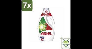 7 x Ariel - Vloeibaar Wasmiddel - +Ultra Vlekverwijderaar - 30 Wasbeurten - 1350 ml - Grootverpakking - Ariel Wasmiddel - Vlekkenverwijderaar - Wasmiddel Vloeibaar - Wasmiddel Koud Wassen - Ecologisch Wasmiddel