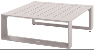 Vierkante salontafel van aluminium met latten ALLURE