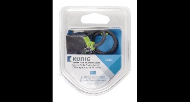 Konig 3,5mm Jack stereo audio splitter - zwart - 0,20 meter