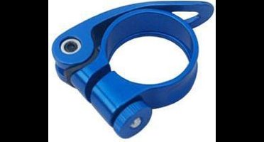 34,9mm Quick release zadelklem met lever voor 30,4-31,6mm zadelpen - Blauw