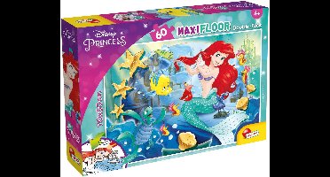 Lisciani - De kleine zeemeermin - Double face - Puzzel Maxifloor - 60 stukjes