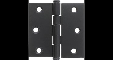 Starx Scharnier Vierkant Model met Losse Pen - 76 x 76 mm - Zwart - Staal - Geschikt voor Binnengebruik - Verpakking van 2 Stuks per Zak - Eenvoudige Installatie - 2 Jaar Garantie