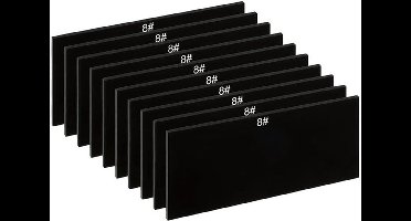 KARZO - Len Schaduw 8 - Lashelm Lens - 4-1/4" x 2" - 10 Pack Gehard Glas Zwart