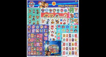 Paw Patrol XXL Stickerset - Extra Groot Stickerpakket - 500 Stickers - Inclusief Laserstickers, Glitterstickers & 3D Puffy Stickers - 9 Unieke Stickervellen - Groot Formaat - Knutselen, Plakken & Verzamelplezier - Ideaal Cadeau Voor Kinderen en Fans!