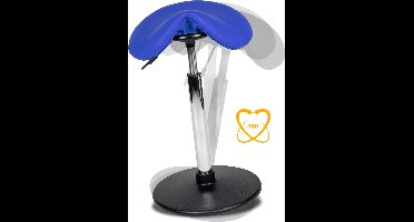 Ergonomische Balanskruk – Verstelbare wiebelkruk voor Actief Zitten – Verbeterde Houding & Core Stabiliteit – Ideaal voor Thuiswerk & Kantoor - Blauw - Hoog (70-86cm)