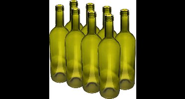 Wijnfles Olijfgroen 0.75 liter - Bordeaux wijnfles - Wijnfles 750ml