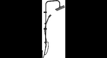 Relaxwonen - Regendouche set zwart met handdouche - Extra stevig