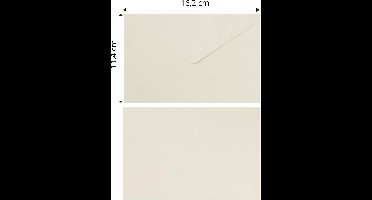 Florence Enveloppen van Stevige Kwaliteit, Ivoor Rechthoek, 25 stuks, 11.4 x 16.2 cm