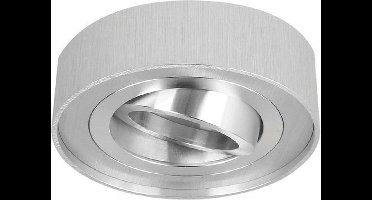 LED line Inbouwspot Hoog - Rond - Kantelbaar - Geborsteld Aluminium - GU10 Fitting - Ø 85 mm