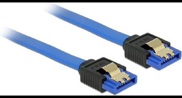 SATA datakabel - plat - SATA600 - 6 Gbit/s / blauw - 0,10 meter