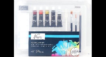 Aquarel verf starterset 18-delig - Hobbymateriaal/knutselmateriaal - Aquarellen schilder benodigdheden - Creatief speelgoed