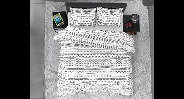 Dreamhouse Satin Scandinavian Bohemian Scandino - Dekbedovertrekset - Lits-Jumeaux - 240x200/220 + 2 kussenslopen 60x70 - Wit