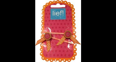 Haarschuifjes / Haarclipjes Knoop Oranje - Lief Lifestyle‎‎