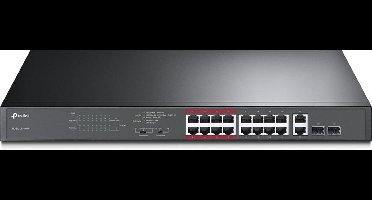 TP-Link TL-SL1218MP - Netwerk Switch - Unmanaged - 16 Poorten