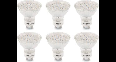 Groenovatie LED Spot GU10 Fitting - 3W - SMD - 52x50 mm - Dimbaar - 6-Pack - Warm Wit