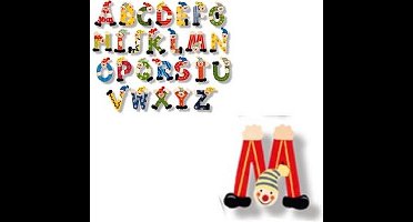 Houten naam letter clown, M