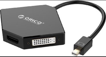 Orico Mini DisplayPort adapter 4K HDMI, VGA en DVI - Zwart