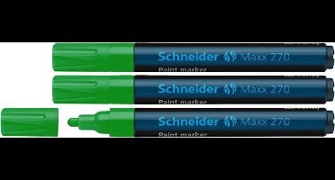 Schneider lakmarker - Maxx 270 - 1-3 mm - groen - 3 stuks - S-127004-3