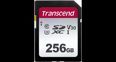 Transcend 300S - Flashgeheugenkaart - 256 GB - Video Class V30 / UHS-I U3 / Class10 - SDXC UHS-I