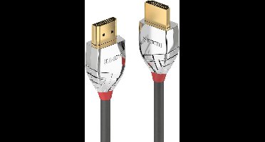 Lindy Cromo Line Standard - HDMI met ethernetkabel - HDMI (M) naar HDMI (M) - 7.5 m - drievoudig afgeschermd - grijze laarzen - 4K ondersteuning