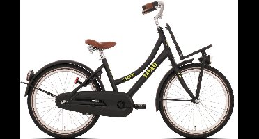 Bikefun Load 20 meisjesfiets met remnaaf - mat zwart