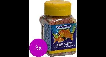 Darwin Goudvis Vlokken - Vissenvoer - 3 x 100 ml