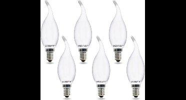 Groenovatie LED Filament Kaarslamp E14 Fitting - 2W - Extra Warm Wit - Dimbaar - 6-Pack - Mat