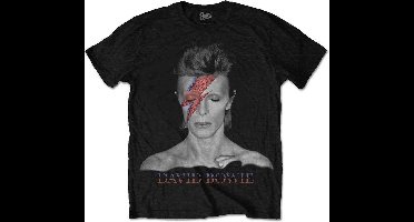 David Bowie - Aladdin Sane Heren T-shirt - M - Zwart