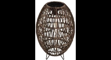 Solar Buiten verlichting - Tafel lamp op zonne-energie - solar lpe -  hoogte 32 cm - beige/bruin