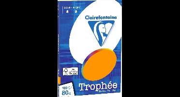 Clairefontaine Trophée - Fel Oranje - kopieerpapier- A4 80 gram - 100 vellen