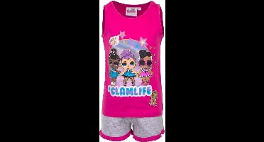 LOL Surprise pyjama / shortama -grijs/roze - maat 116 (6 jaar)