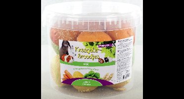 ESVE Knaagdierbroodjes mix emmer | 18 stuks | snack voor konijn en knaagdier