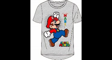 Super Mario t-shirt - grijs - Maat 104 / 4 jaar