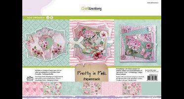 CraftEmotions Paper stack Pretty in pink 11 vel A4