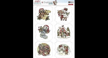 Nr. 4 Topper Cozy Christmas 3D-Uitdrukvel Push-Out Yvonne Creations