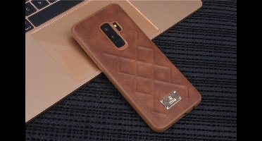 UNIQ Accessory Galaxy S9 Plus Kunstleer Hard Case Back cover - Bruin (G965)- 8719273285282