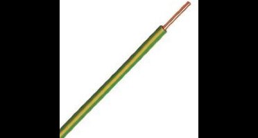 H07V-U | VD draad | 1 x 1,5mm2 aders | Groen/Geel | 100M