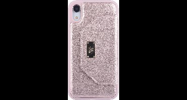 UNIQ Accessory iPhone XR Kunstleer portemonnee Hard Case Back cover - Roze