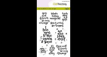 Clearstamps A6 Handlettering - happy feelings (Eng) Carla Kamphuis