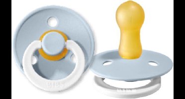 BIBS Fopspeen 0-6 maanden Glow in the Dark Baby Blue| Maat 1 | T1 | (1 stuk)