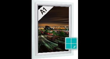 Kliklijst 25 mm window verstek profiel A1 aluminium zilver – wissellijst - posterlijst