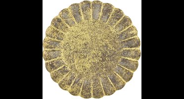 DKNC - Tray round metal 27.7x27.7x2cm - Goud